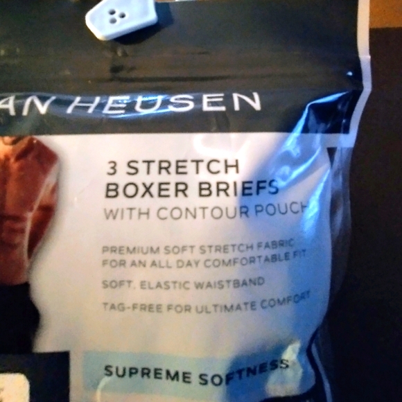 Van Heusen Men's 3 Pair of Boxer Briefs Supreme Softness Size S (28-30) - Picture 3 of 4
